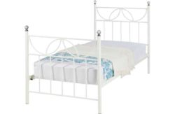 HOME Crystal Single Bed Frame - Ivory